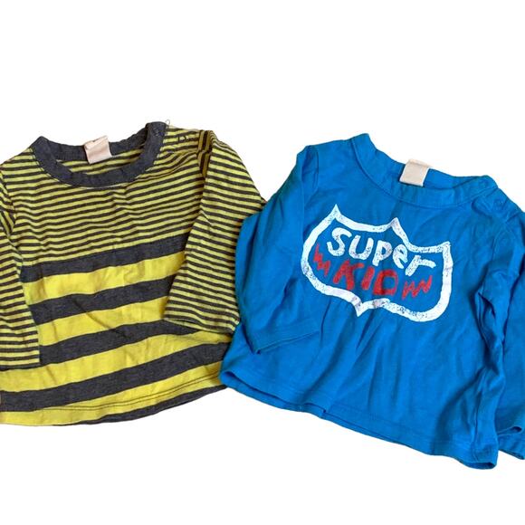Long Sleeve T Shirt Bundle Graphic Stripe Tee Baby Boy Girl 3 Months 0-3 3-6 - Picture 9 of 9